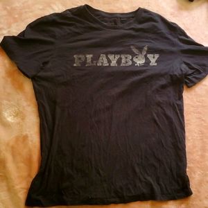 Playboy simple black graphic tee